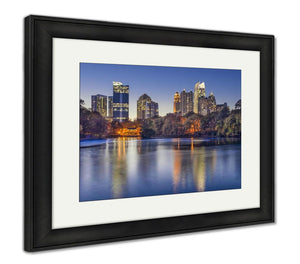 Framed Print, Atlantgeorgiusmidtown Skyline From Piedmont Park