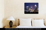 Metal Panel Print, Group Of Buildings At Atlantdowntown At Dusk