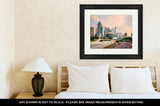 Framed Print, Downtown Atlantgeorgiat Sunset Time