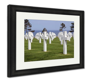 Framed Print, Omahamerican Cemetery At Normandy