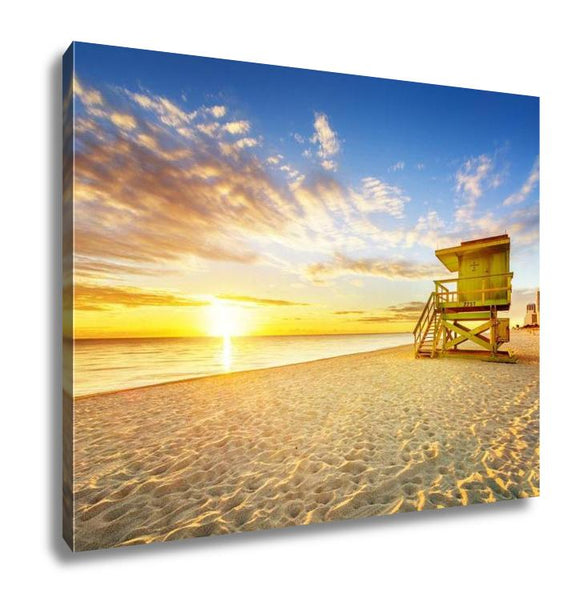 Gallery Wrapped Canvas, Miami South Beach Sunrise