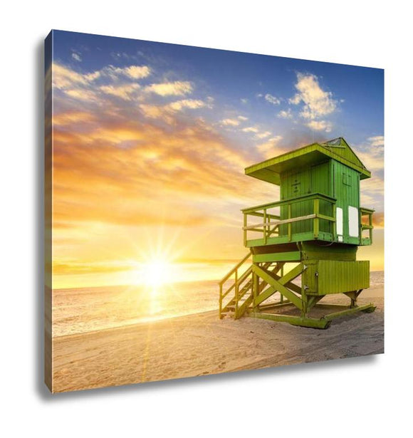 Gallery Wrapped Canvas, Miami South Beach At Sunrise Floridusa