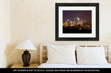 Framed Print, Minneapolis Skyline At Night