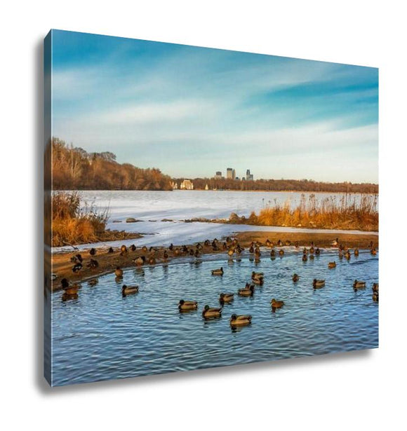 Gallery Wrapped Canvas, Lake Harriet In Minneapolis Minnesota