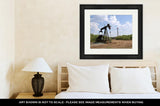 Framed Print, Pumping For Oil