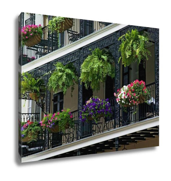 Gallery Wrapped Canvas, New Orleans Decorative Iron Balcony