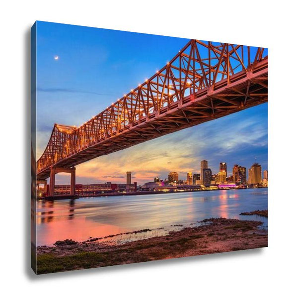 Gallery Wrapped Canvas, New Orleans Louisianusat Crescent City Connection Bridge Over