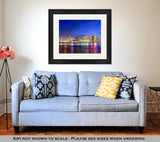 Framed Print, New Orleans Louisiana USA Skyline On The Mississippi River