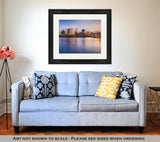 Framed Print, Rosslyn Arlington Virginiuscity Skyline On Potomac River