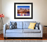 Framed Print, Rosslyn Arlington Virginiusskyline On Potomac River