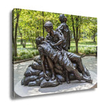 Gallery Wrapped Canvas, Washington July 14 2010 Memorial Statues Vietnam War Women Nurse Dc USA