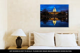 Gallery Wrapped Canvas, Us Capitol Building And Reflection At Sunrise Washington Dc USA