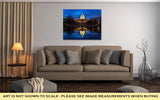 Gallery Wrapped Canvas, Us Capitol Building And Reflection At Sunrise Washington Dc USA