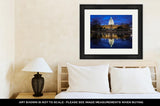 Framed Print, Capitol Building At Night Washington Dc United States Of America
