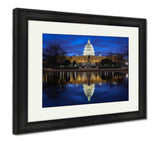 Framed Print, Capitol Building At Night Washington Dc United States Of America