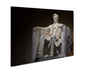 Metal Panel Print, Abraham Lincoln Statue In Lincoln Memorial Washington Dc