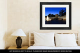 Framed Print, Lincoln Memorial Washington Dc National Wwii Memorial At Night