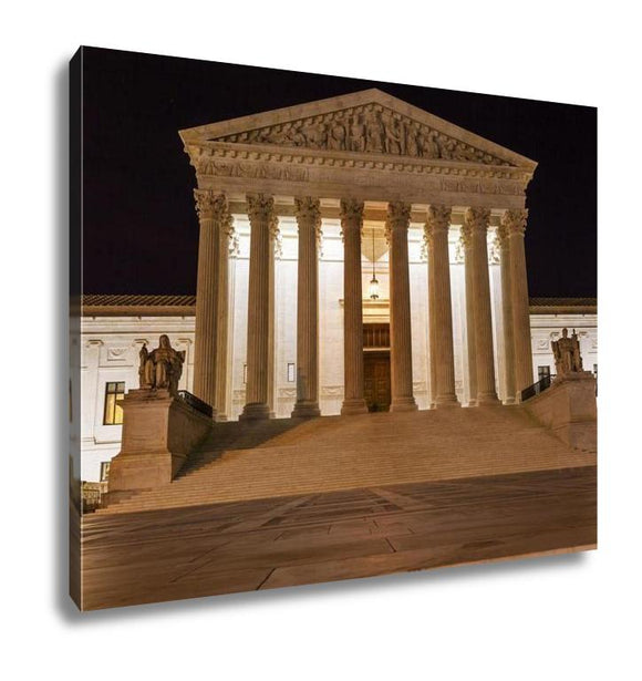 Gallery Wrapped Canvas, Us Supreme Court Capitol Hill Night Stars Washington Dc