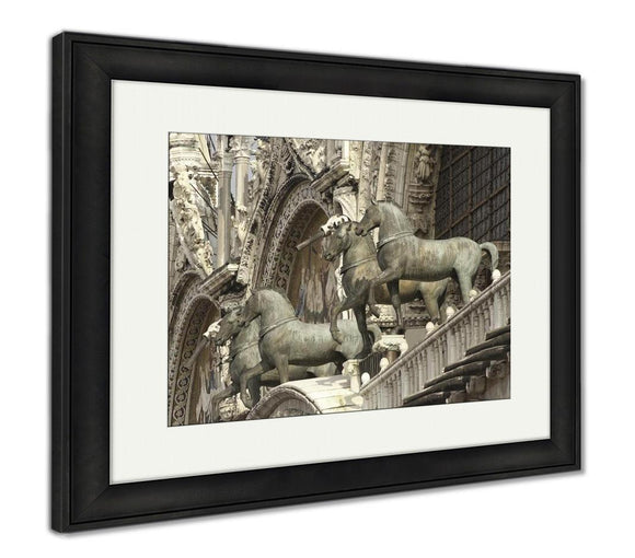 Framed Print, Horses Of St Marks In Venice