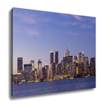 Gallery Wrapped Canvas, Cityscape Of Toronto Downtown At Dusk