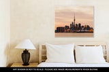 Gallery Wrapped Canvas, Cn Tower Part Of Toronto Skyline From East At Sunset