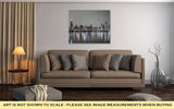 Gallery Wrapped Canvas, View Of Chicago Skyline Over Lake Michigan At Night