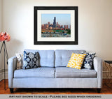 Framed Print, Busy Highway I94 Heading To Chicago Downtown