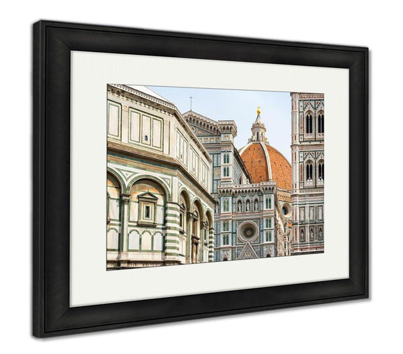 Framed Print, Cathedral Of Santmaridel Fiore Duomo Florence Italy