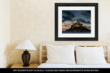 Framed Print, Mont St Michel Illuminated At Night Normandy France