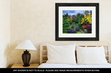 Framed Print, Butchart Gardens Set Amazingly Beautiful Gardens On Vancouver