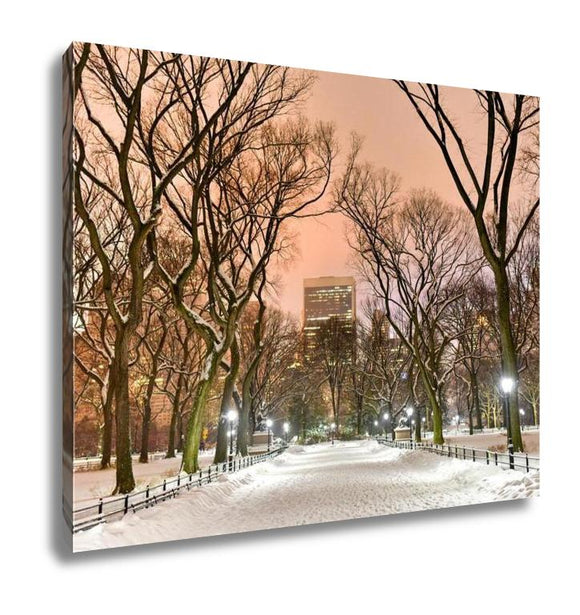 Gallery Wrapped Canvas, Central Park Night New York City