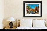 Framed Print, Central Park Autumn Buildings Midtown Manhattan New York City