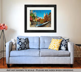 Framed Print, Central Park Autumn Buildings Midtown Manhattan New York City
