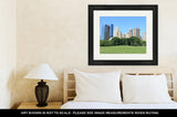 Framed Print, Central Park And Manhattan Skyline At Spring Time New York City