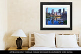 Framed Print, Central Park South Skyline From Central Park Lake New York City