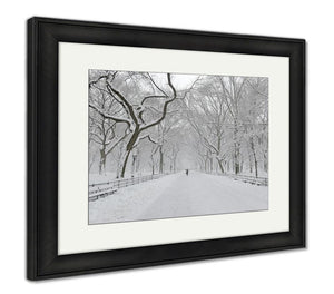 Framed Print, Central Park In Snow Manhattan