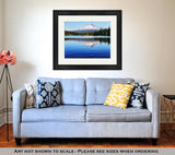 Framed Print, Central Park Mount Hood Reflection In Trillium Lake