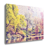 Gallery Wrapped Canvas, Central Park Autumn Manhattan Skyscrapers Instagram Effect Filter