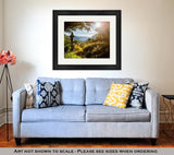 Framed Print, Old Faithful Old Celtic Cross Glendalough Wicklow Mountain