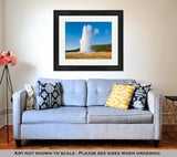 Framed Print, Eruption Of Old Faithful Geyser At Yellowstone National Park