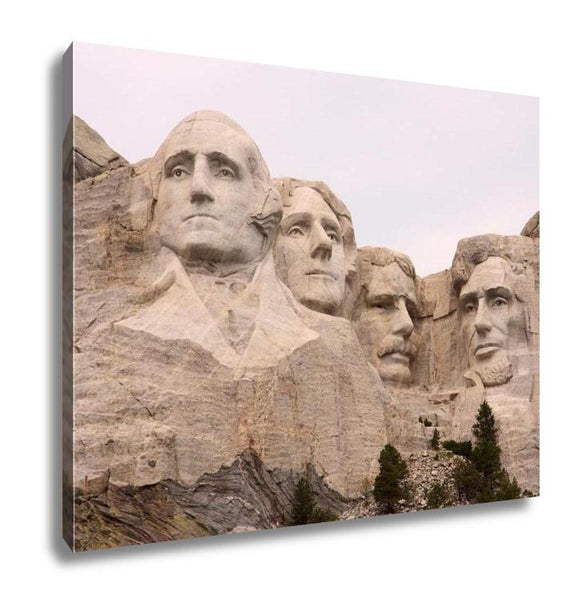 Gallery Wrapped Canvas, Closeup Of Mount Rushmore Black Hills Utah