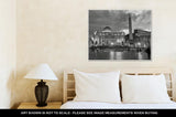 Gallery Wrapped Canvas, Colosseum Rome Vatican Place Saint Peter Cathedral Black White