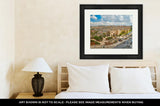 Framed Print, Cloud Gate View To Damascus Gate And Old Jerusalem City