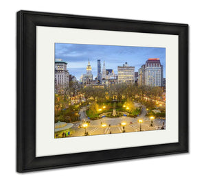 Framed Print, New York City USA Cityscape At Union Square In Manhattan