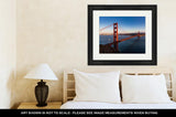 Framed Print, Golden Gate Bridge At Sunset From Battery Spencer Viewpoint