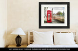 Framed Print, Big Ben And Red Phone Cabine In London