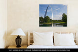 Gallery Wrapped Canvas, Jefferson Memorial St Louis Arch And Reflection