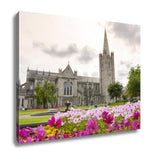 Gallery Wrapped Canvas, Spire Of Dublin Saint Patrick Cathedral In Dublin