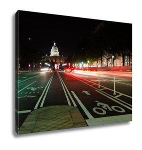 Gallery Wrapped Canvas, Washington Dc United States Capitol Building Night View From