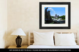 Framed Print, Salem Oregon Capitol Building And Water Fountain